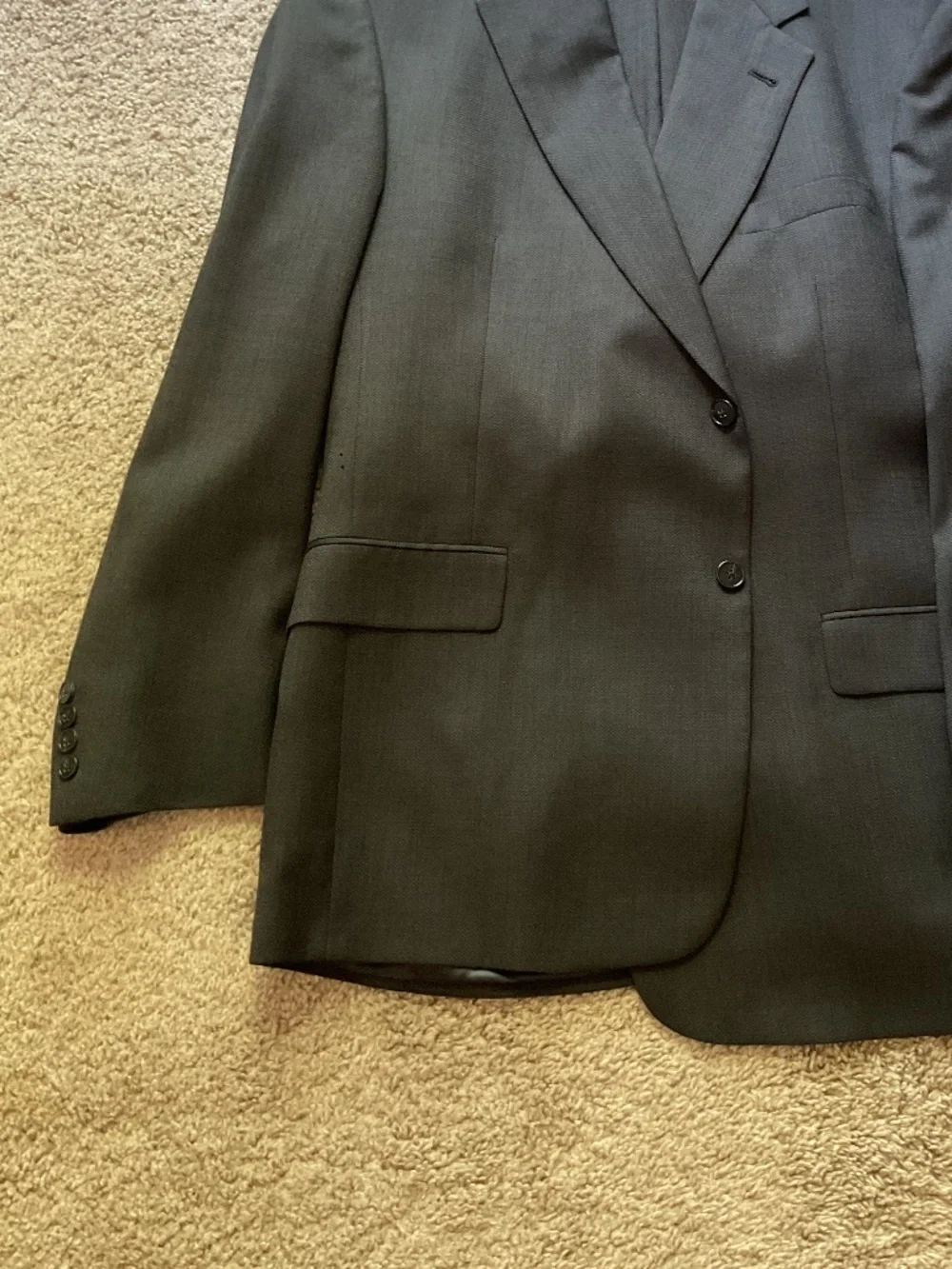 Men’s charcoal gray suit
